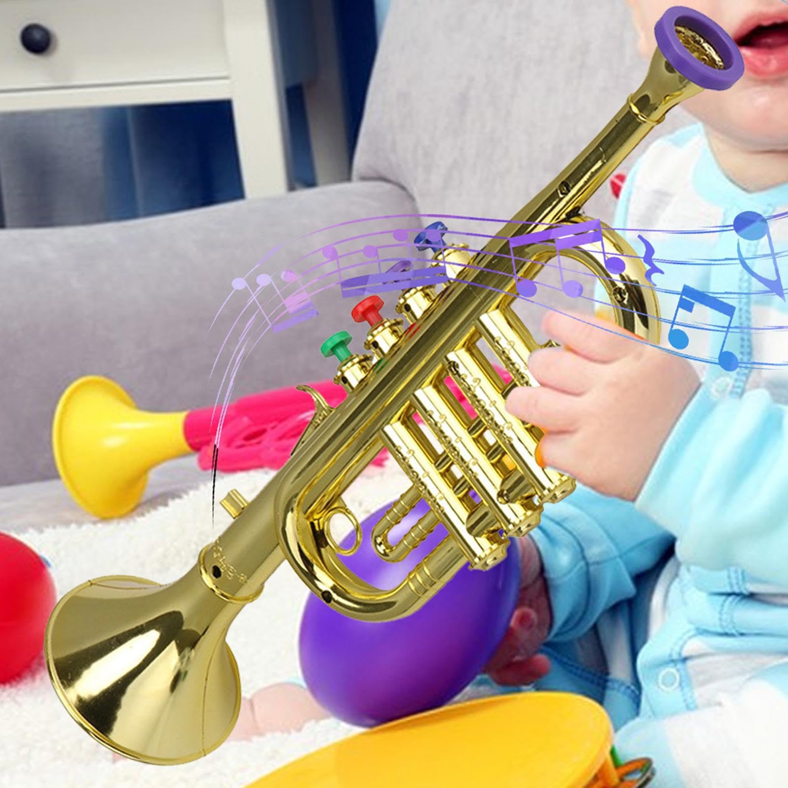 Amazon.co.jp: 子ども用トイホルン - 幼児向け楽器玩具, 音楽に親しむ